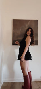 LBD Buttoned Ultra Mini Dress