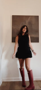 LBD Buttoned Ultra Mini Dress