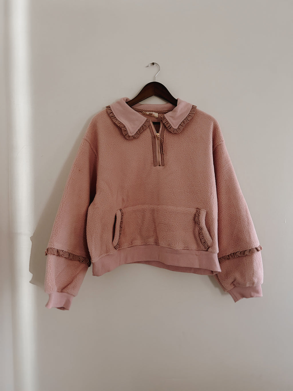 Maisie Ruffle Trim Quarter Zip