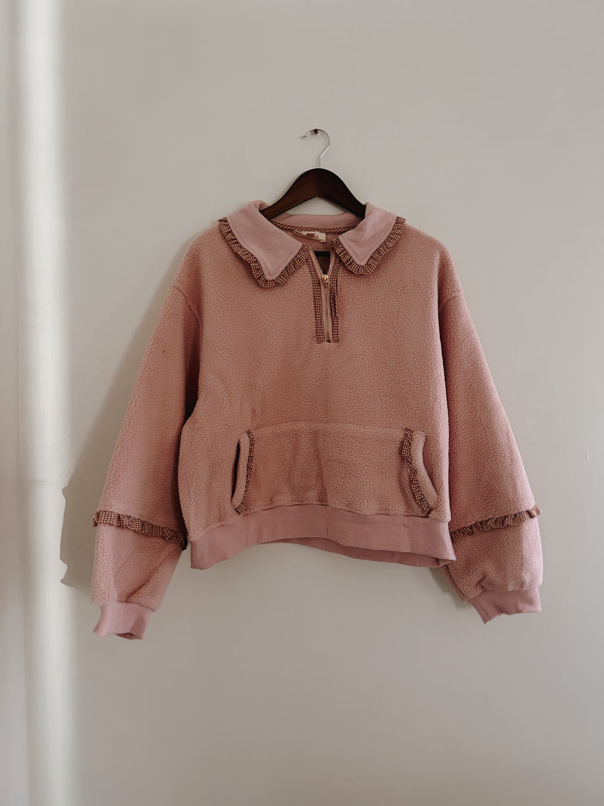 Maisie Ruffle Trim Quarter Zip