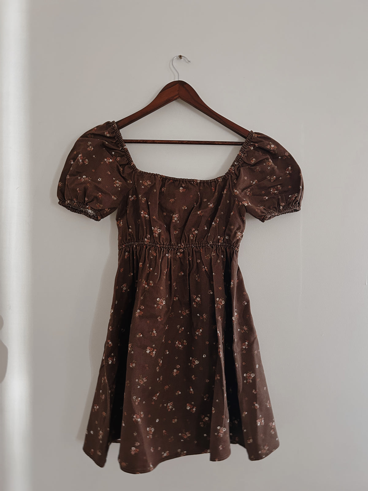 Harvest Blossom Puff Sleeve Mini dress