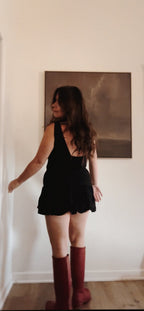 LBD Buttoned Ultra Mini Dress