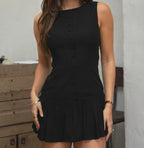 LBD Buttoned Ultra Mini Dress