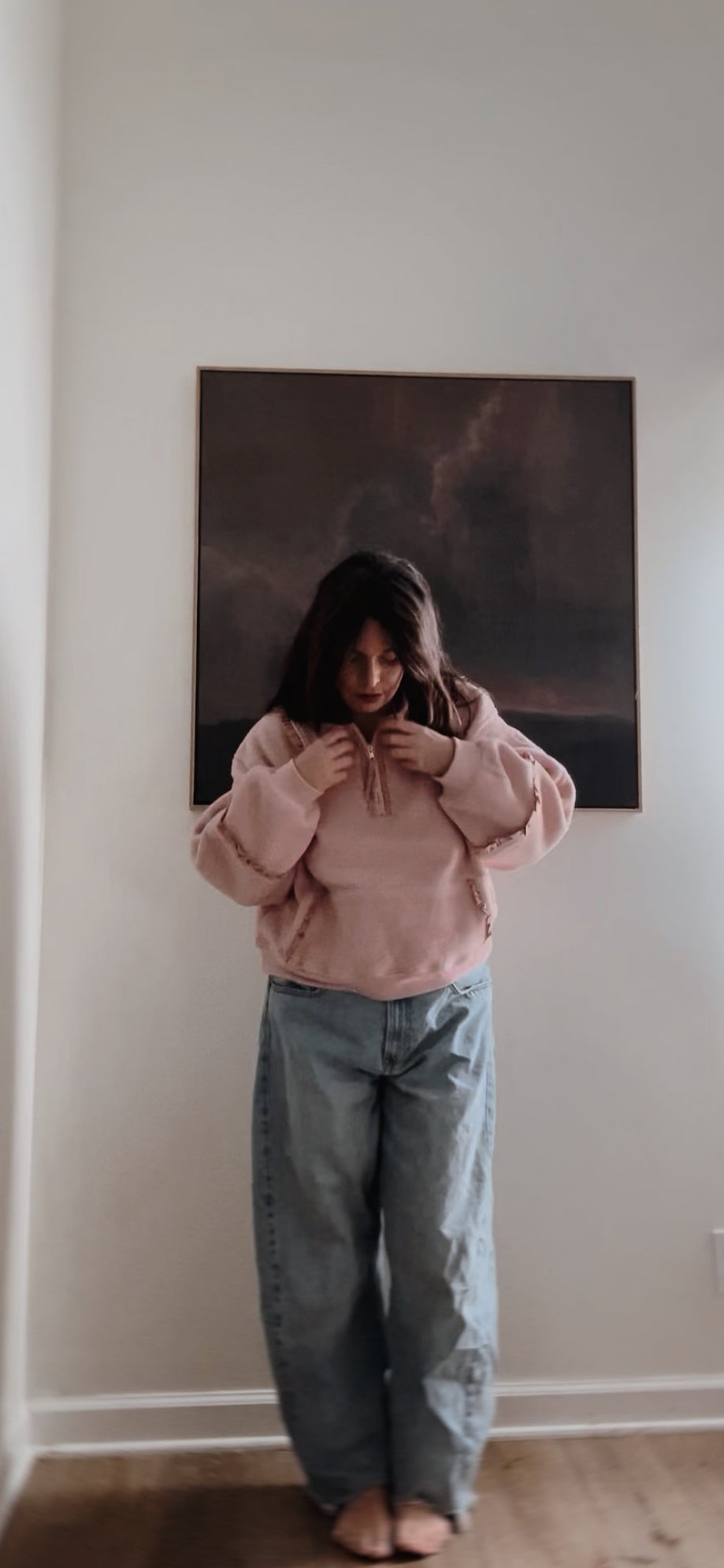 Maisie Ruffle Trim Quarter Zip