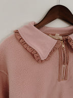 Maisie Ruffle Trim Quarter Zip