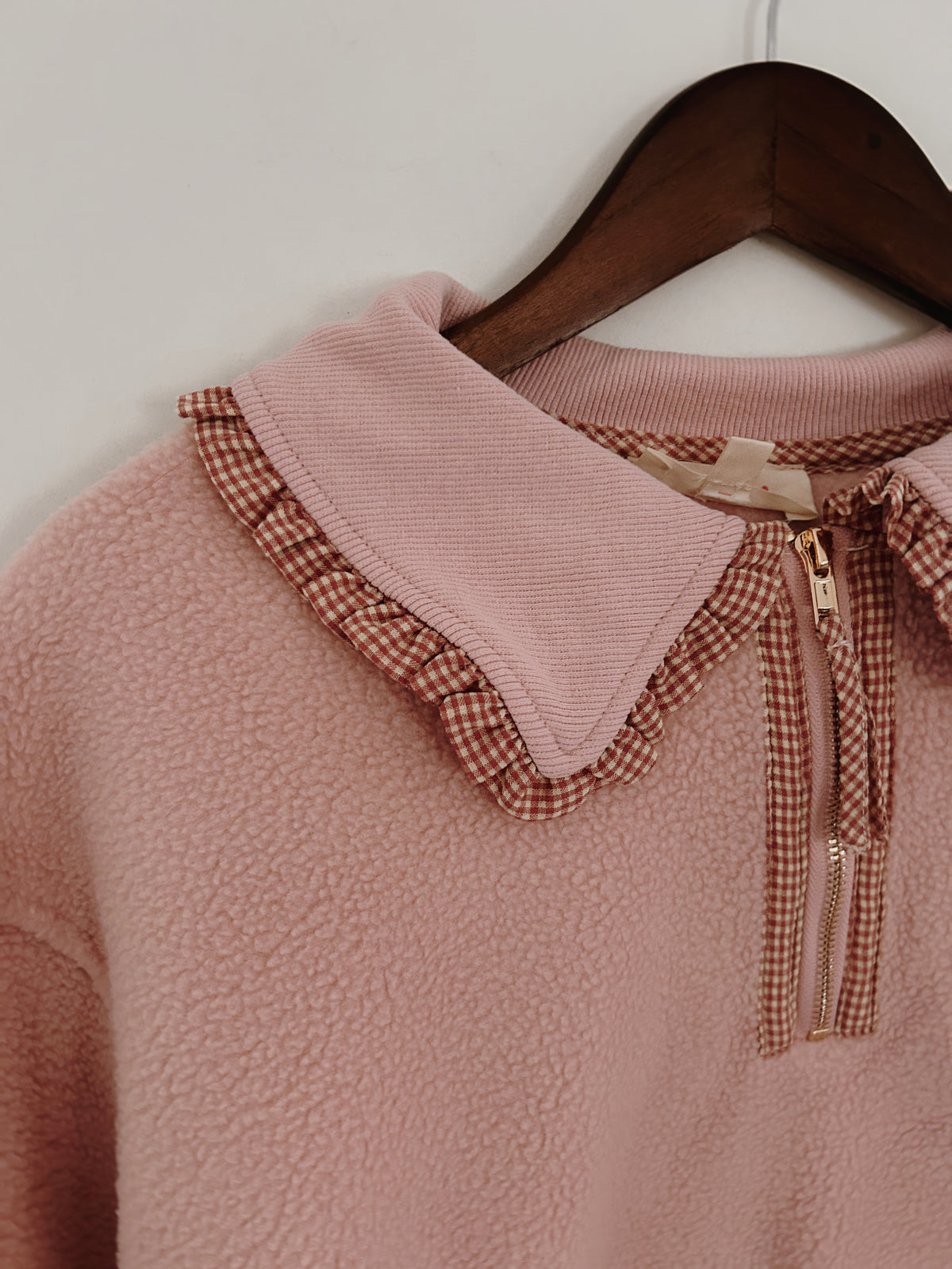 Maisie Ruffle Trim Quarter Zip
