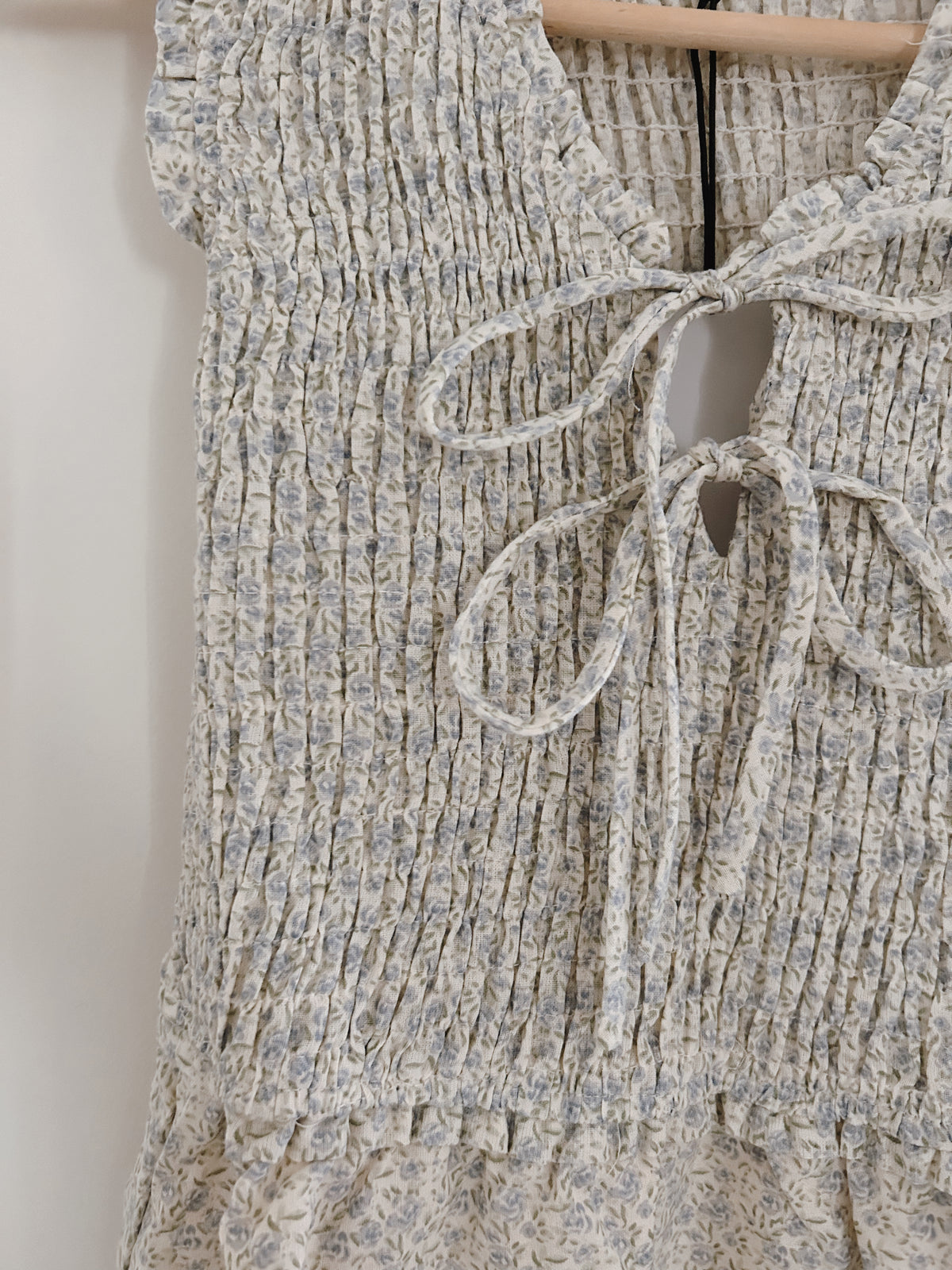 Ditsy Meadow Milkmaid Tie Front Dress