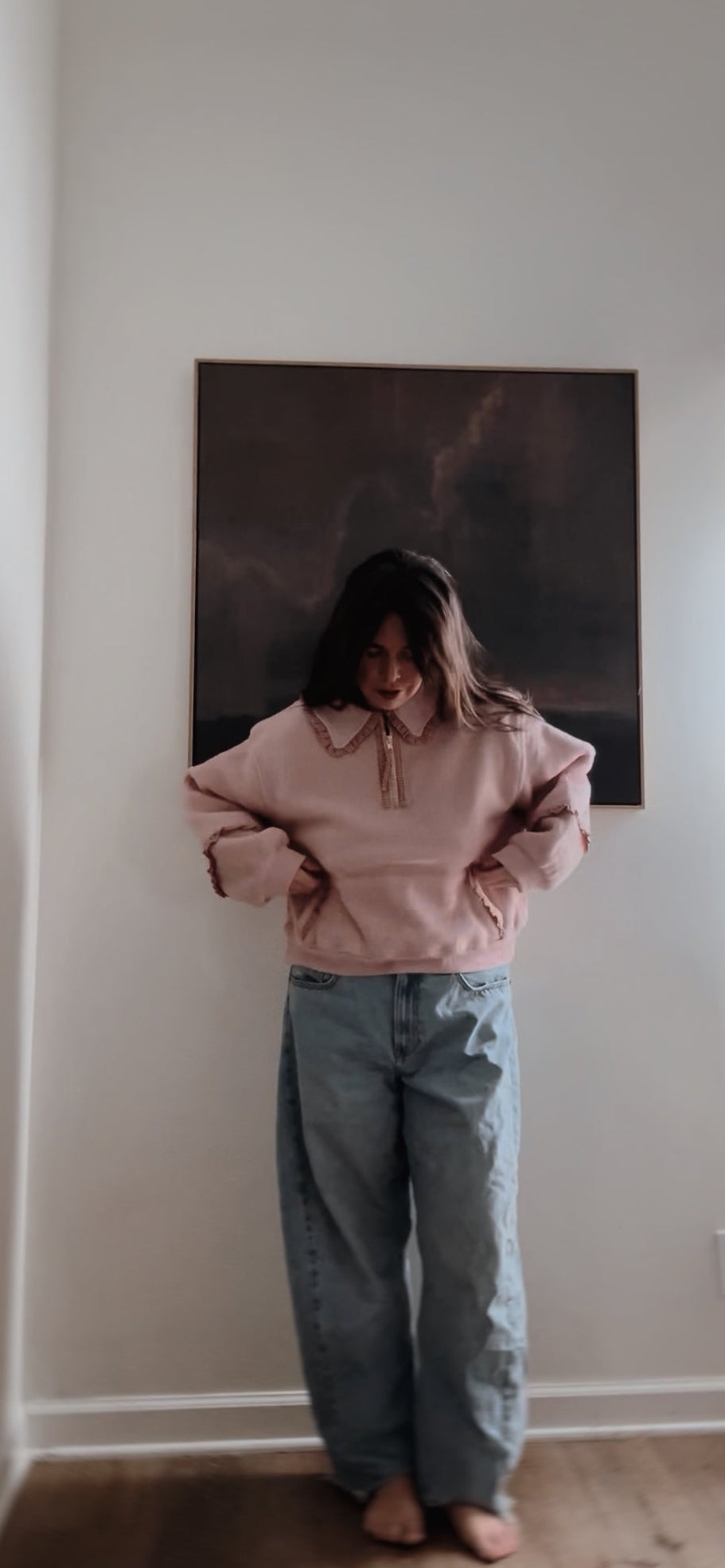 Maisie Ruffle Trim Quarter Zip