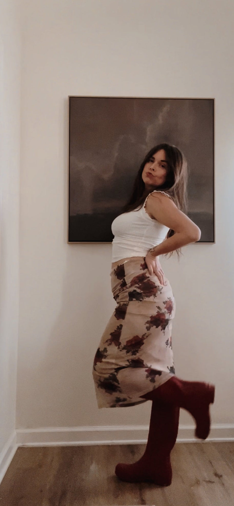 Fade Away Floral Maxi Skirt