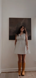 Ditsy Meadow Milkmaid Tie Front Dress