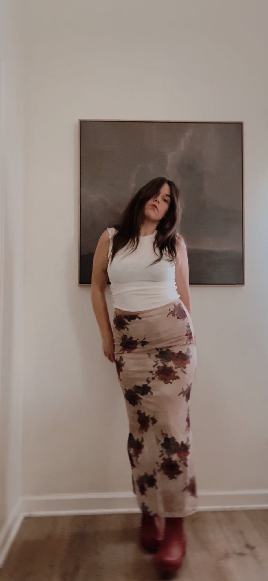 Fade Away Floral Maxi Skirt